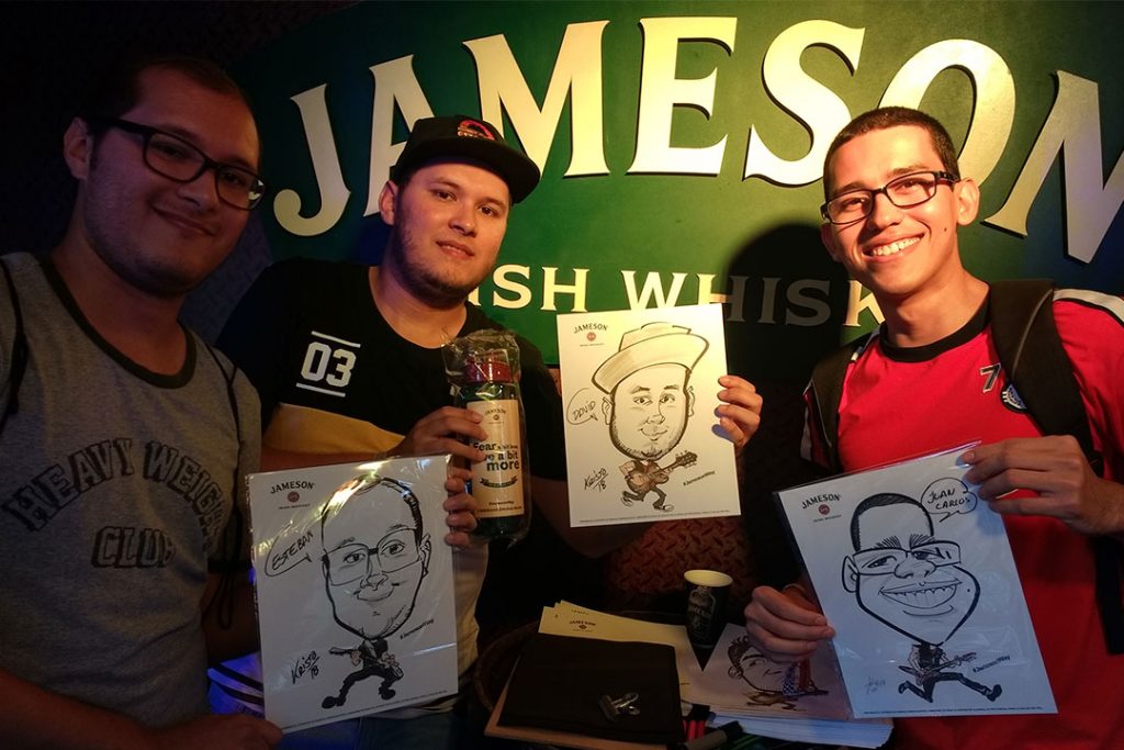 caricaturas-en-activacion-de-marca-jameson